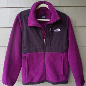 The North Face Magenta/Mulberry Color Fleece Jacket GUC Full Zip Womens L